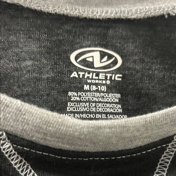 Black and Gray Raglan Graphic Tee #SH004 WHT POLY - Picture 2 of 5